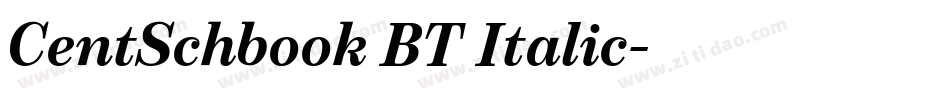CentSchbook BT Italic字体转换